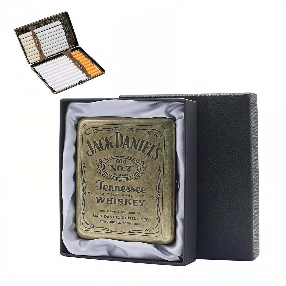 GUSTAVE Metal Cigarette Case King Size, 20 Cigarettes