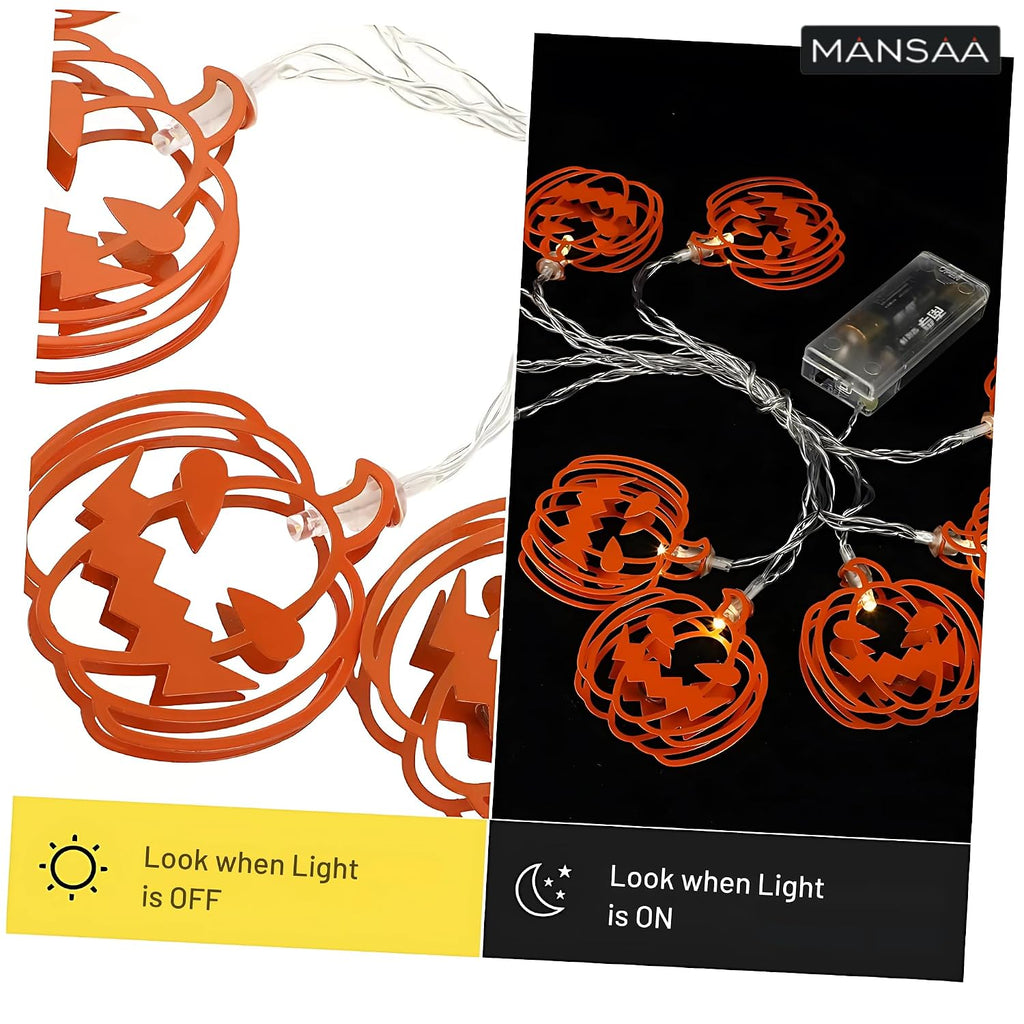Metal Jack-O-Lantern Pumpkin String Lights, 2 m - image 5