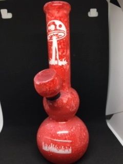8-Inch Multicolor Marble Glass Water Pipe