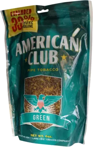 American Club Green Tobacco Bag | 6oz Smooth Tobacco Blend | For Adult Tobacco Customers Only