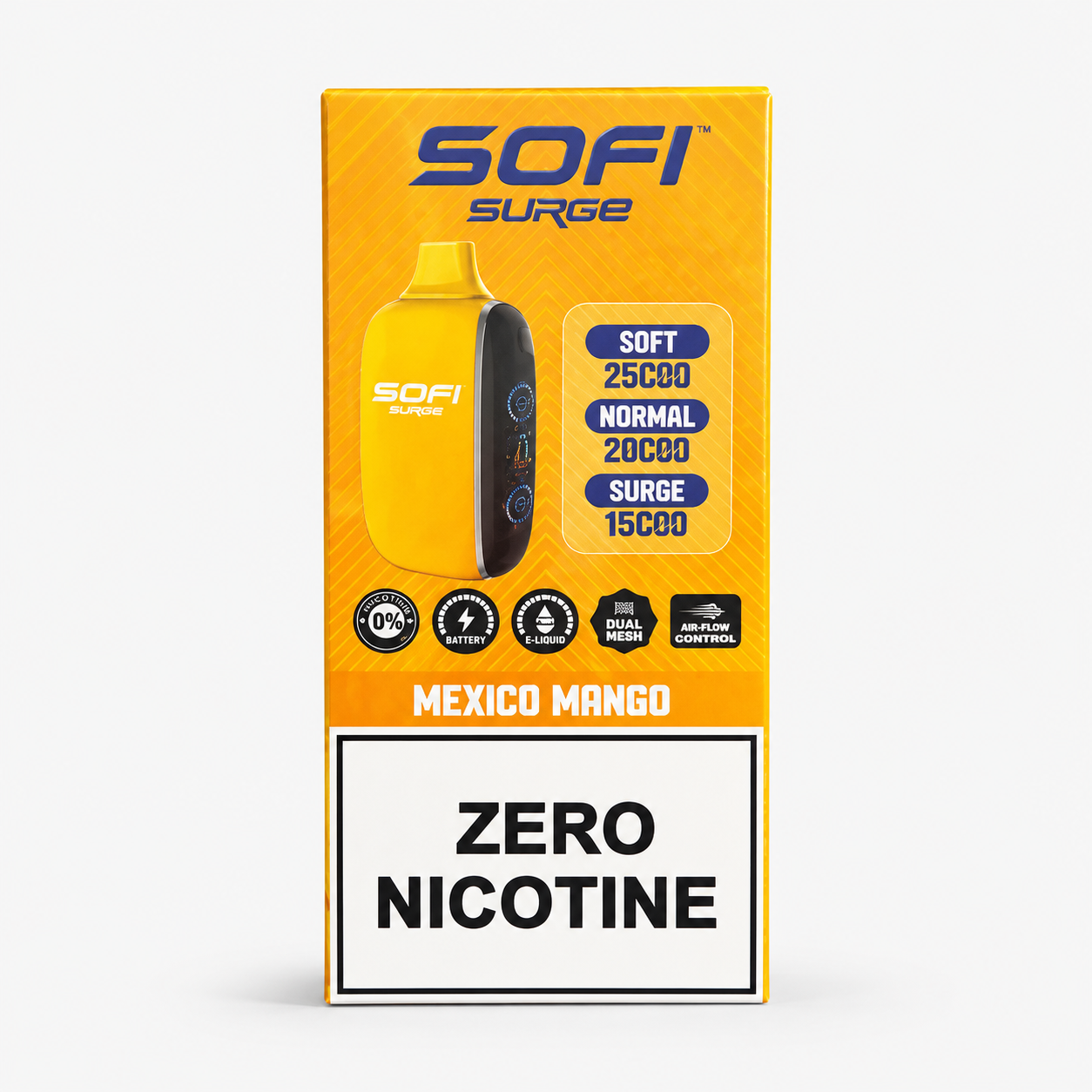 Sofi Surge Zero Nicotine Vape Mexico Mango | 25,000 Puffs