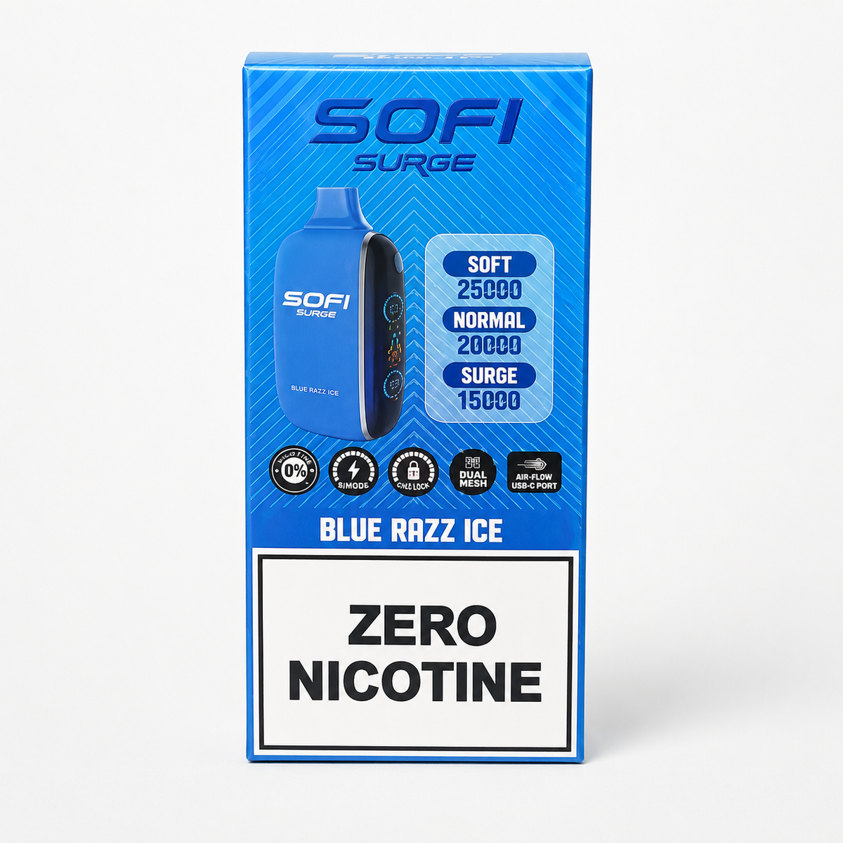 Sofi Surge Zero Nicotine Vape – Blue Razz Ice