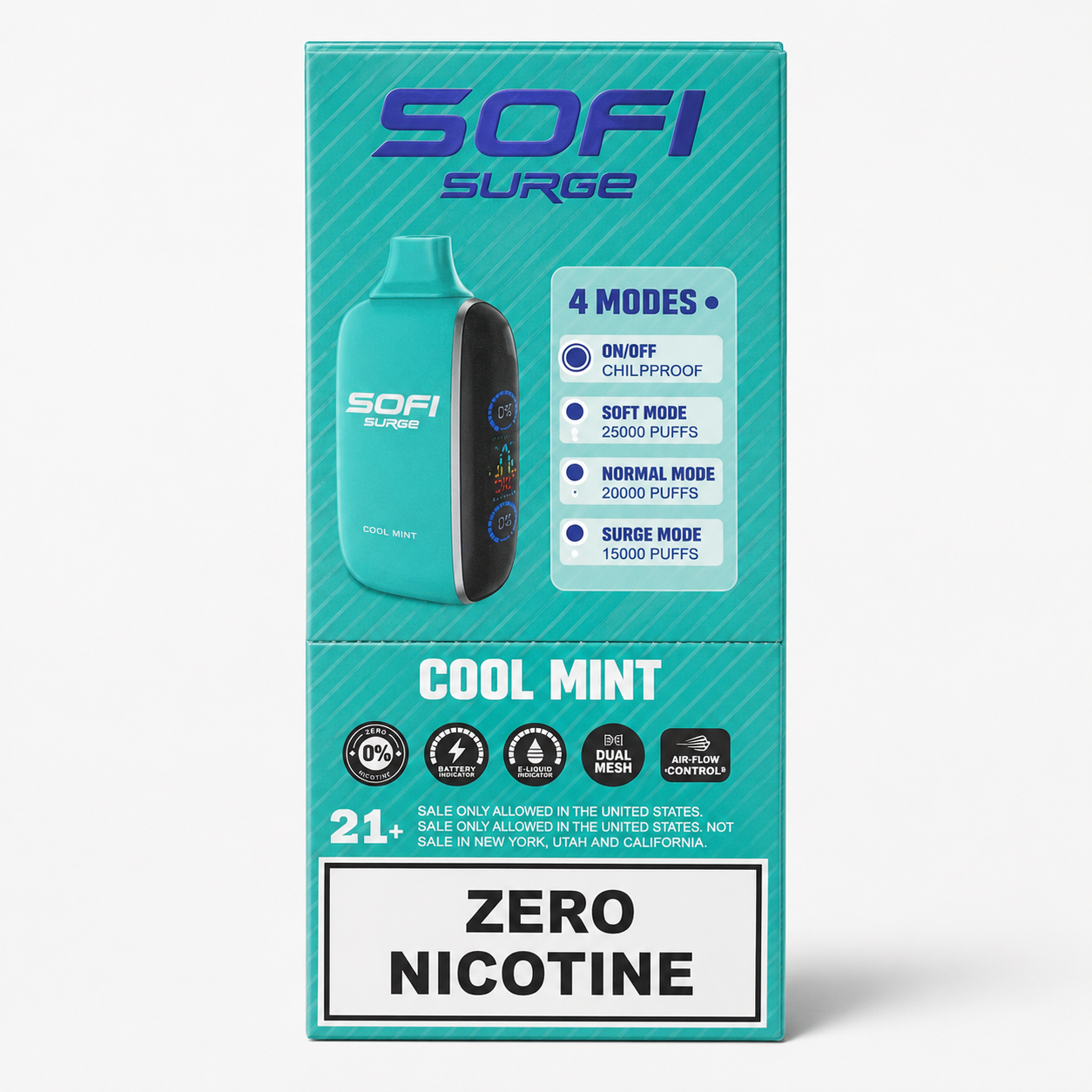 Sofi Surge Zero Nicotine Vape – Cool Mint 