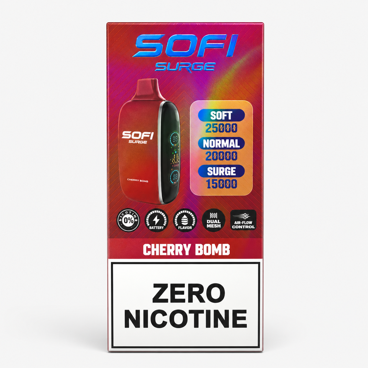 Sofi Surge Zero Nicotine Vape – Cherry Bomb