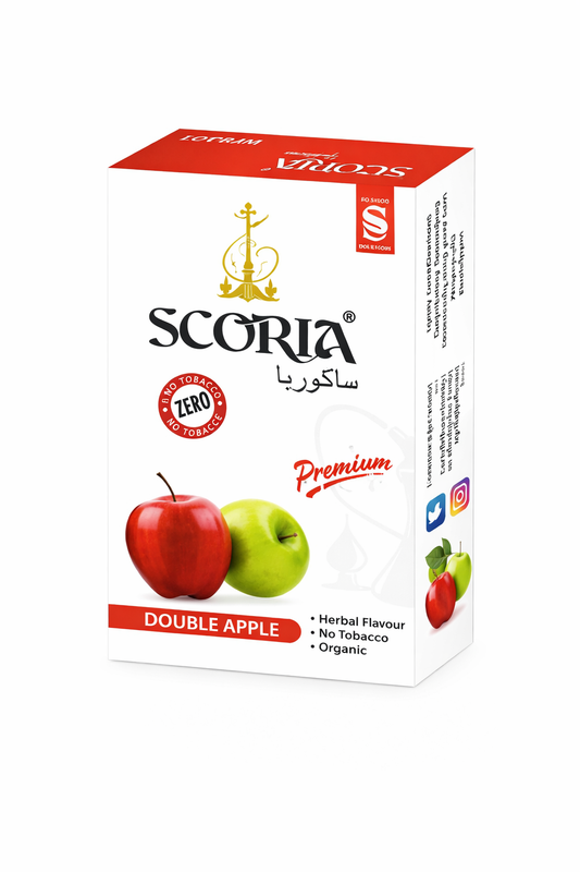 Scoria Double Apple Non - Nicotine Hookah Flavor