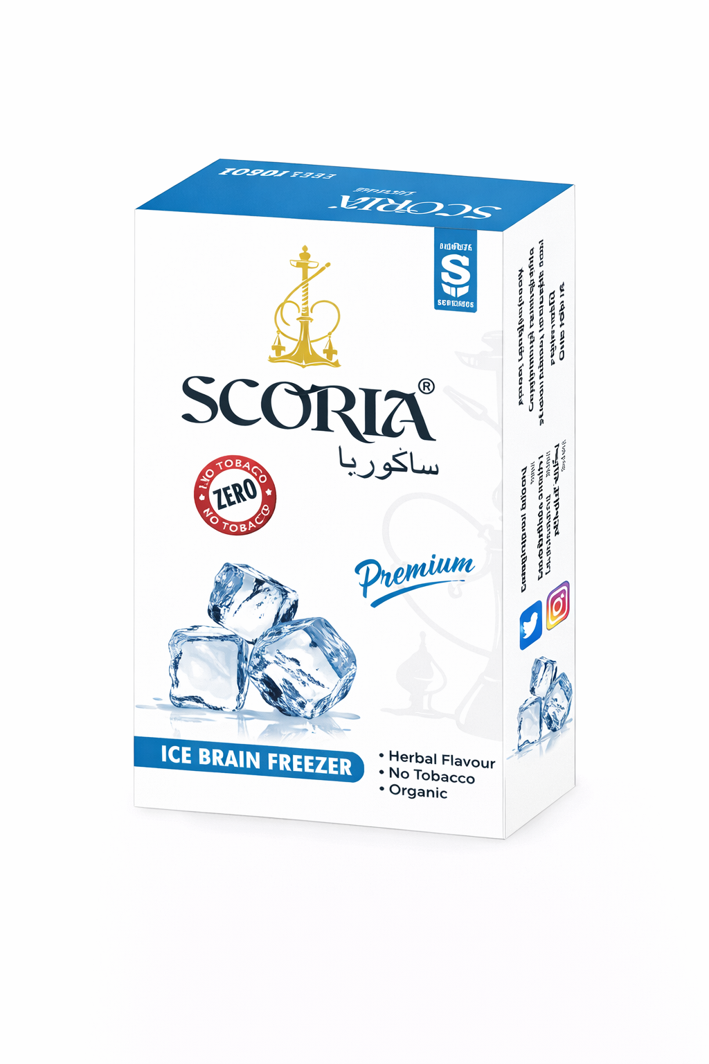 Scoria Non - Nicotine Hookah Flavor Ice Brain Freezer