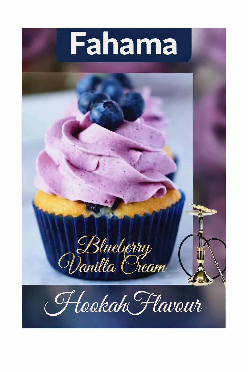 Fahama Non - Nicotine Blue Berry Vanilla Cream Hookah Flavor