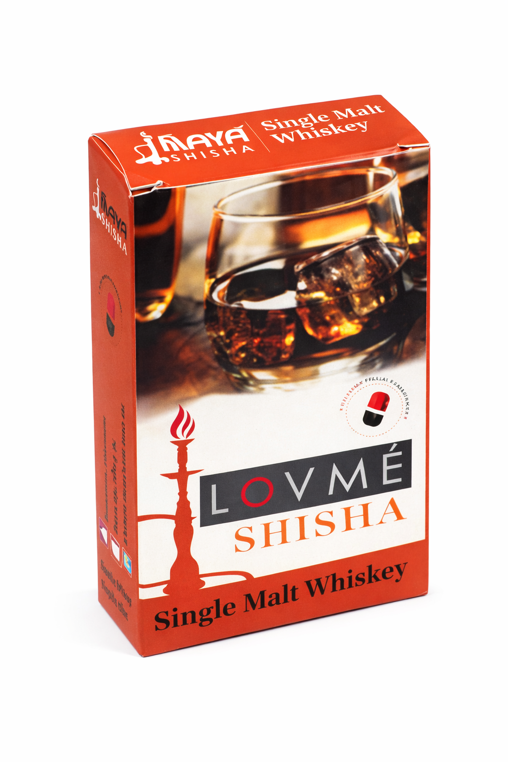 Love Me Hookah Shisha Non - Nicotine Single Malt Whiskey Flavor
