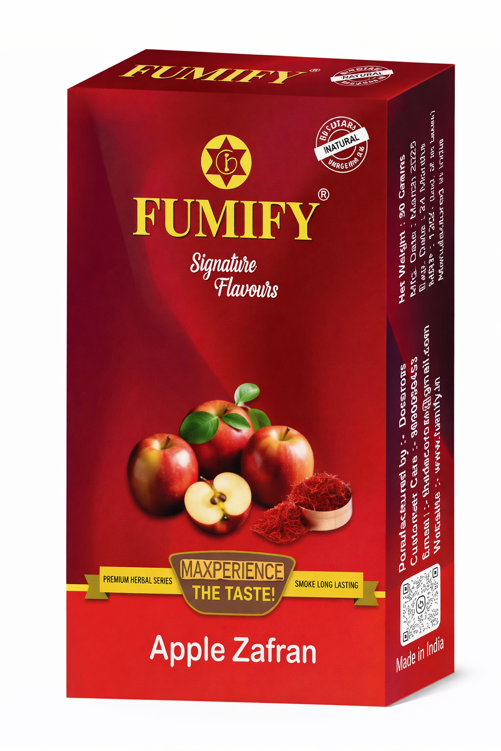 Fumify Non - Nicotine Apple Zafran Hookah Flavor