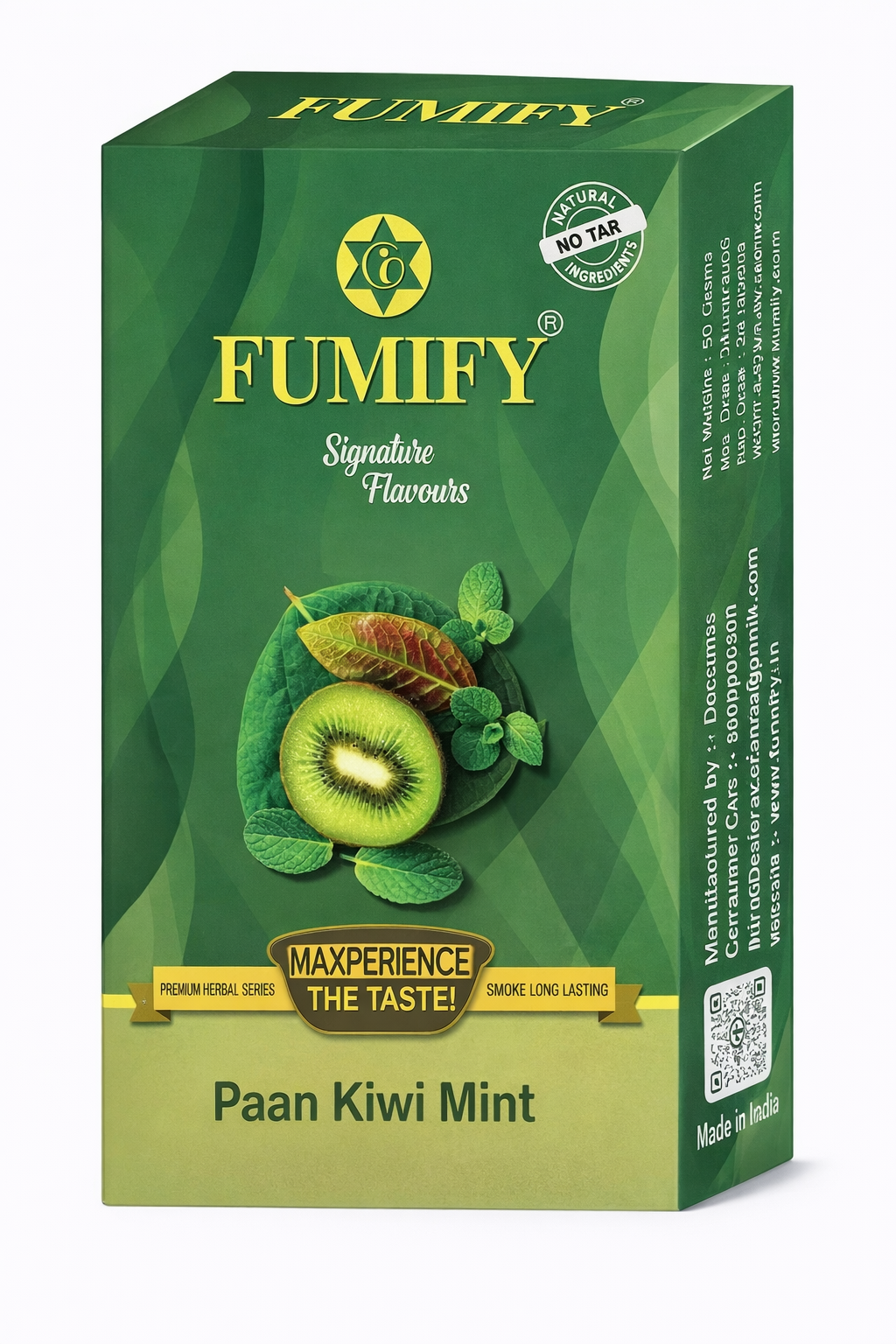 Fumify Paan Kiwi Mint Non - Nicotine Hookah Flavor