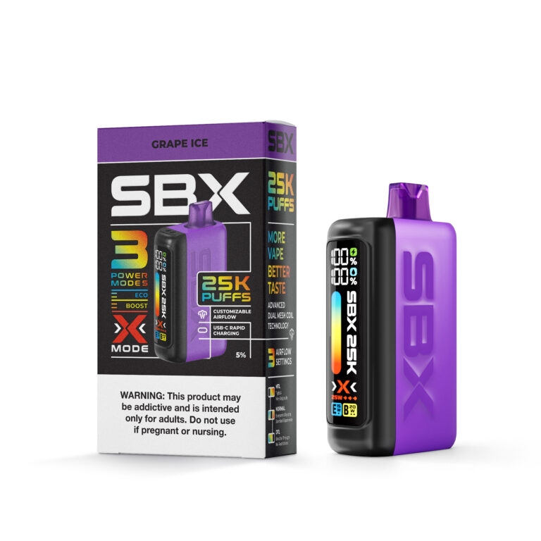 SBX disposable vapes Grape Ice