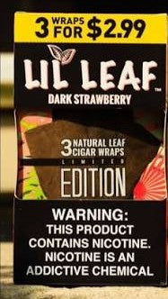 Lil Leaf Dark Strawberry Wraps 10/3PK pack front