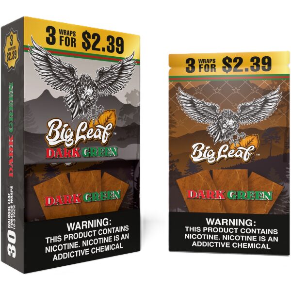 Dark Green 10 packs of 3 by Big Leaf
