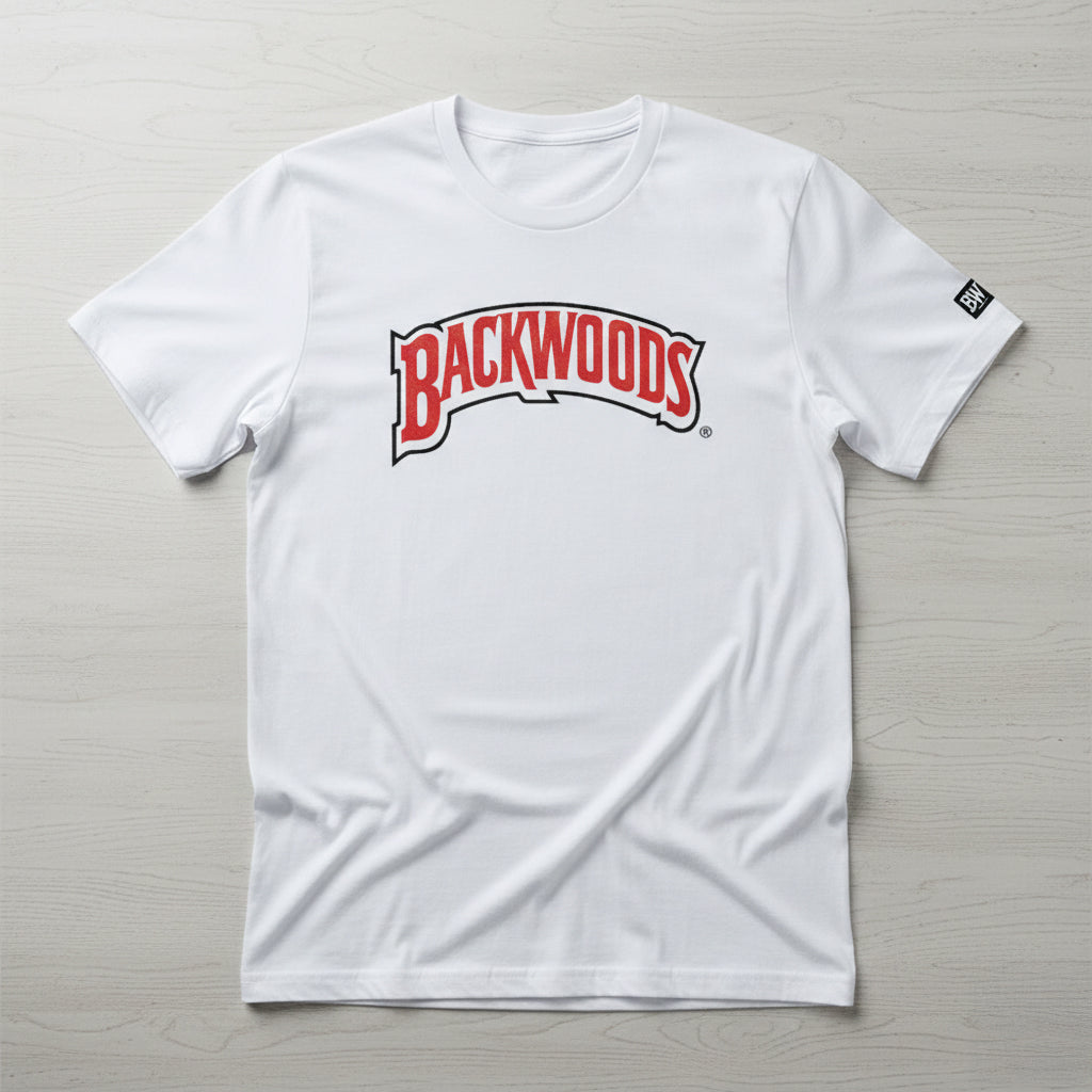 Back Woods White Color T-shirts