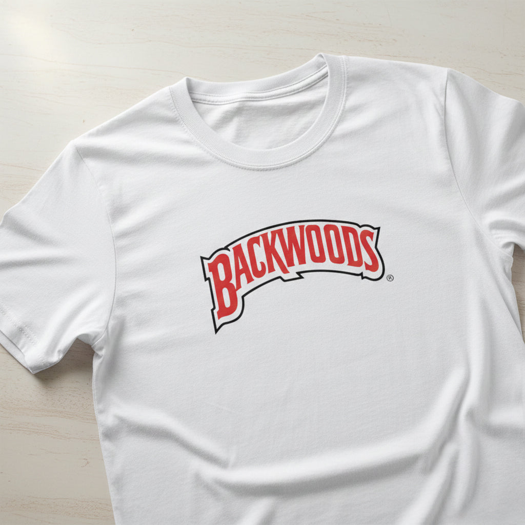 Back Woods White Color T-shirts