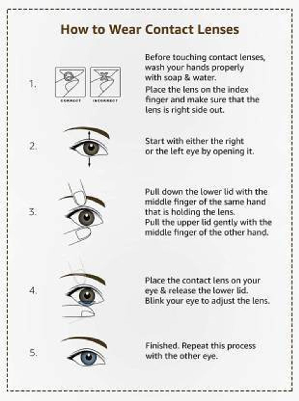 Gold Look Monthly Disposable Color Contact Lenses