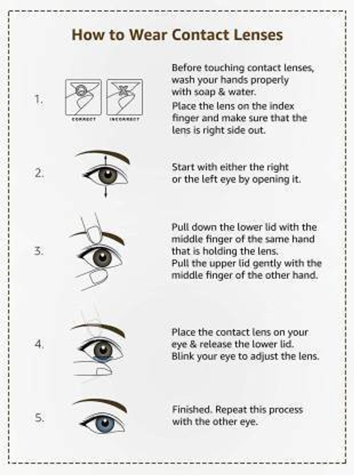 Gold Look Monthly Disposable Color Contact Lenses
