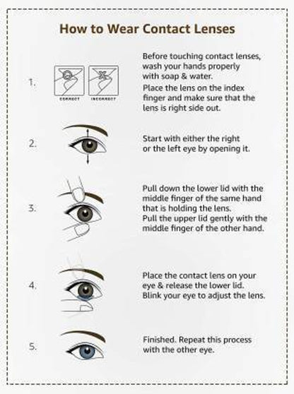 Gold Look Monthly Disposable Color Contact Lenses