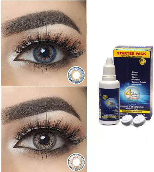 Roseleaf Monthly Disposable Colored Contact Lenses 0.00 Power