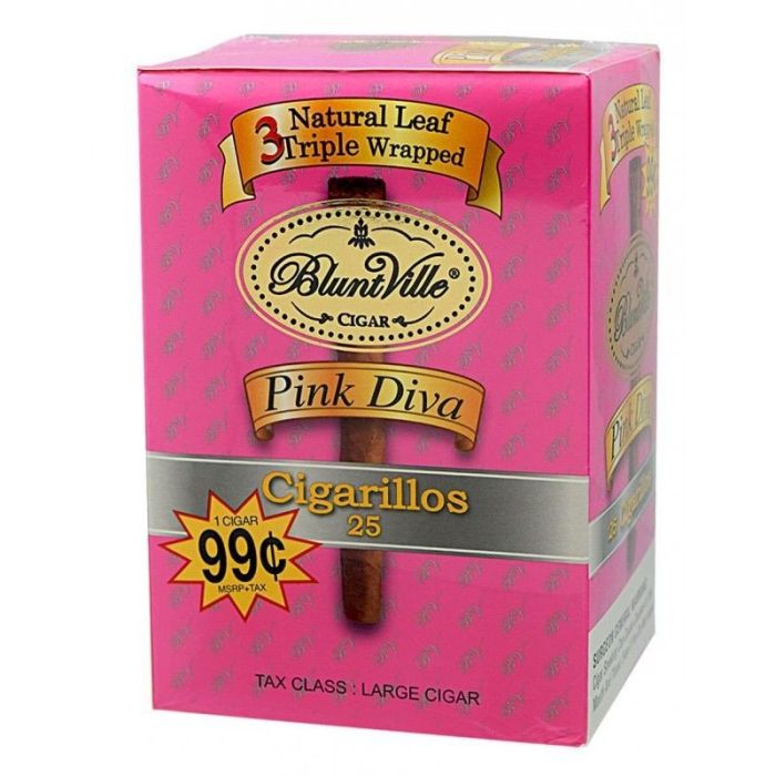 Bluntville Natural Leaf Triple Wrapped Pink Diva