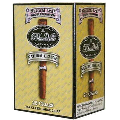 Bluntville Cigars Natural Leaf Double Wrapper Natural Deluxe