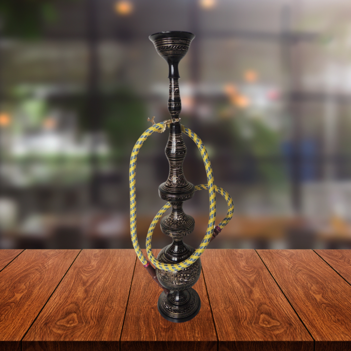 Black Brass Hookah Pipe