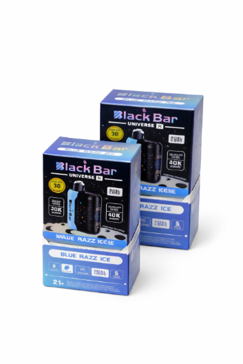 Black bar disposable vapes Blue Razz Ice