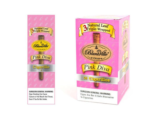 Bluntville Natural Leaf Triple Wrapped Pink Diva