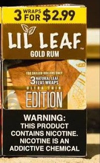 Lil Leaf Gold Rum Wraps 10/3PK pack front