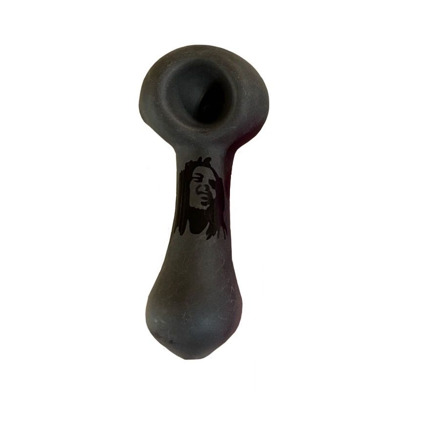 3 Frosted Bob Marley Glass Hand Pipe