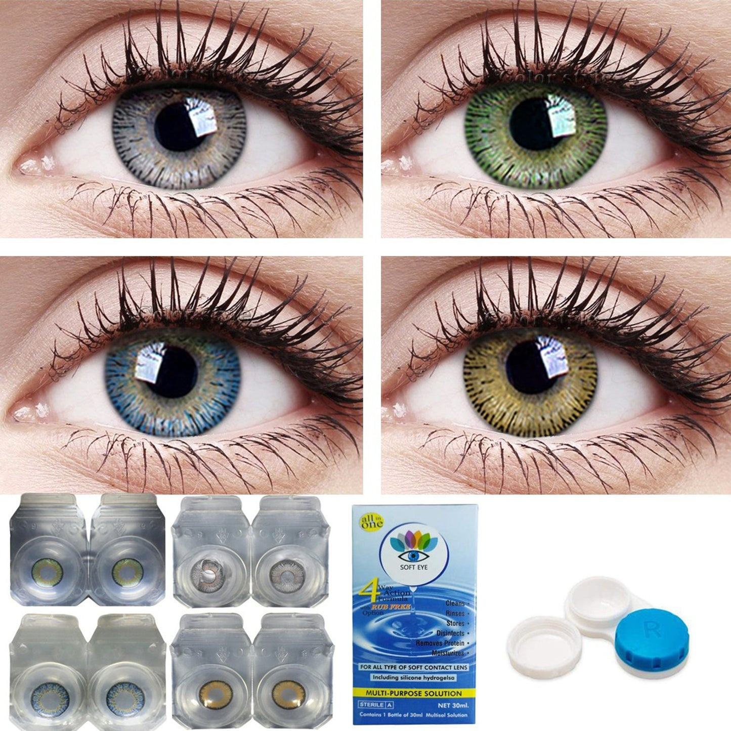Gold Look Monthly Disposable Colored Contact Lenses