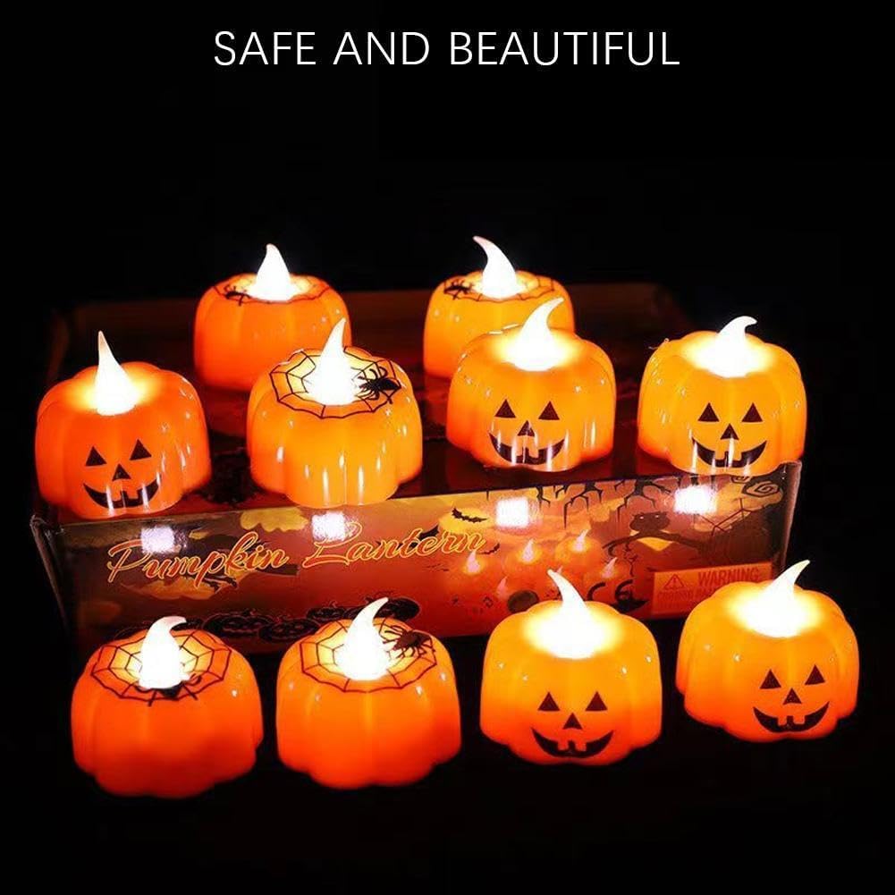 Jack-O-Lantern LED Pumpkin Tealights, Pack of 3 - image 4