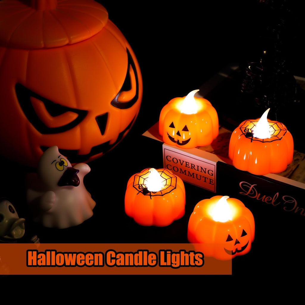 Jack-O-Lantern LED Pumpkin Tealights, Pack of 3 - image 5
