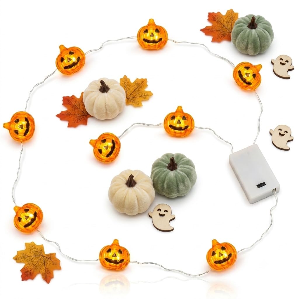 Halloween Pumpkin LED String Lights, 6 ft - image 1