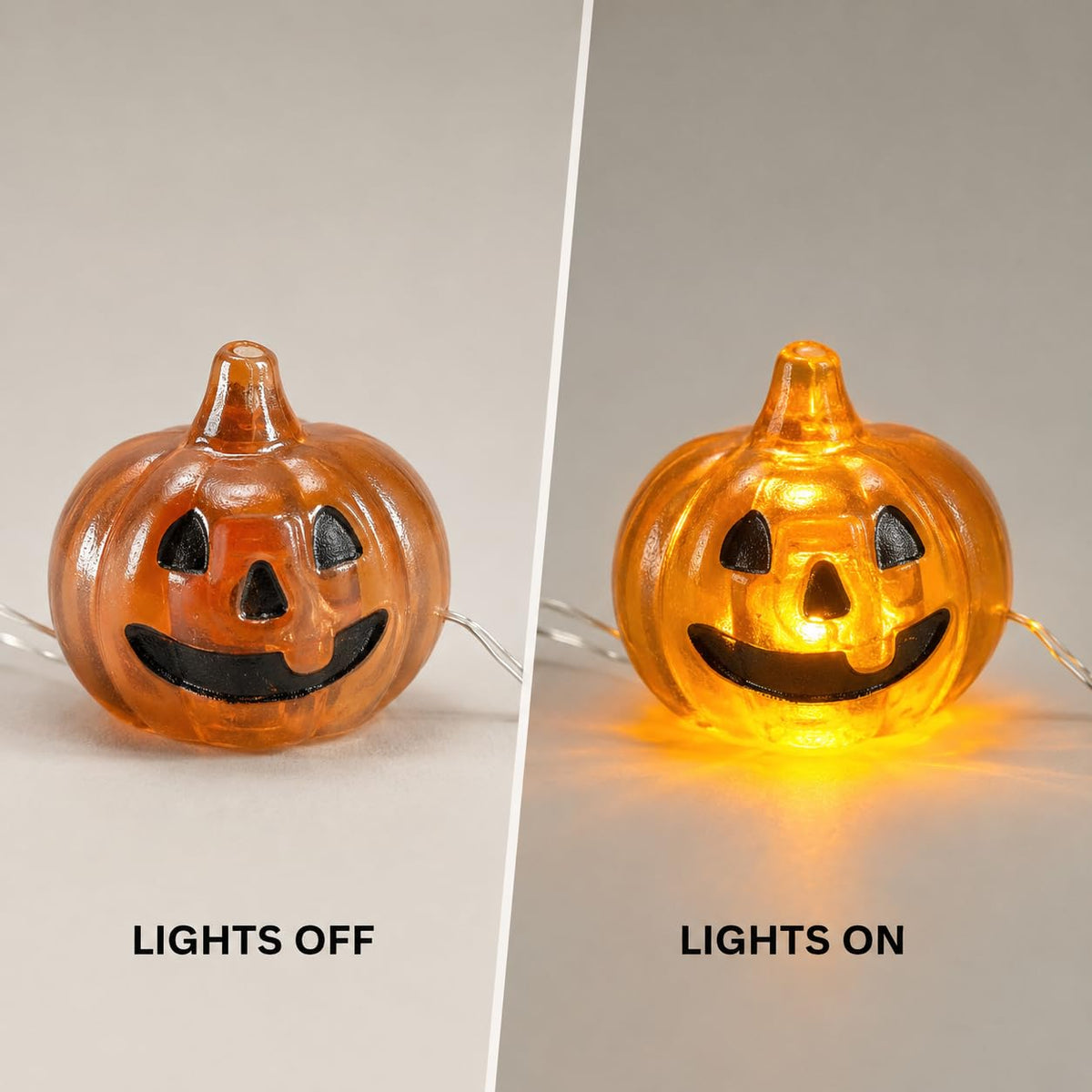 Halloween Pumpkin LED String Lights, 6 ft - image 3