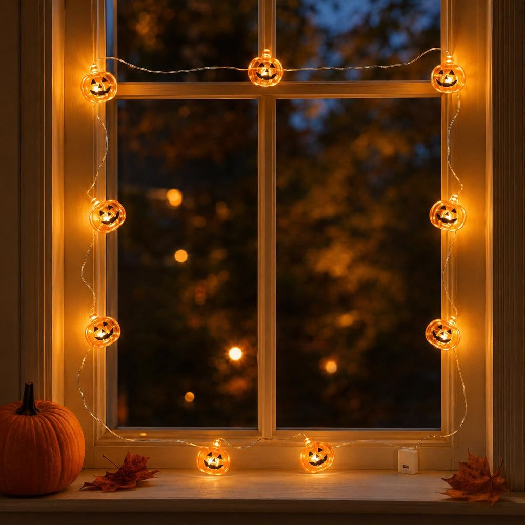 Halloween Pumpkin LED String Lights, 6 ft - image 4
