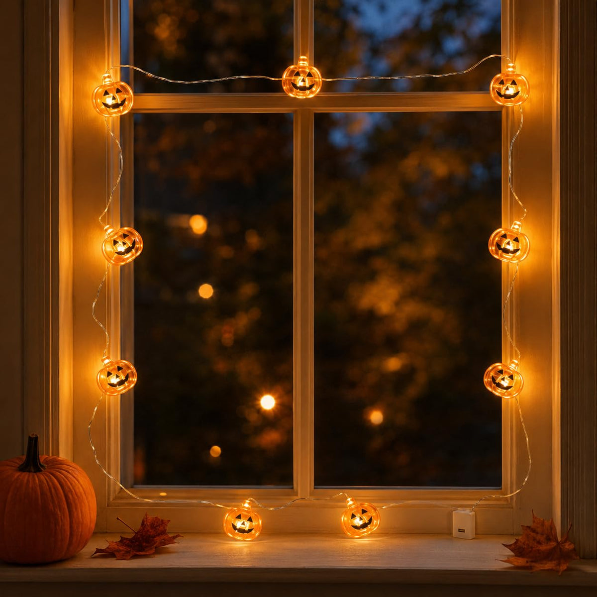 Halloween Pumpkin LED String Lights, 6 ft - image 4