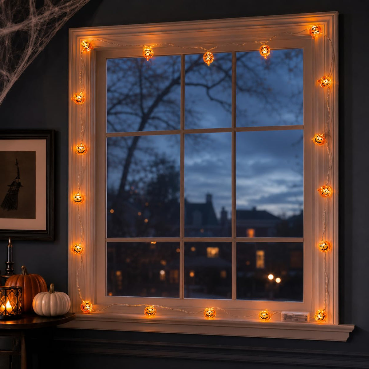 Halloween Pumpkin LED String Lights, 6 ft - image 5