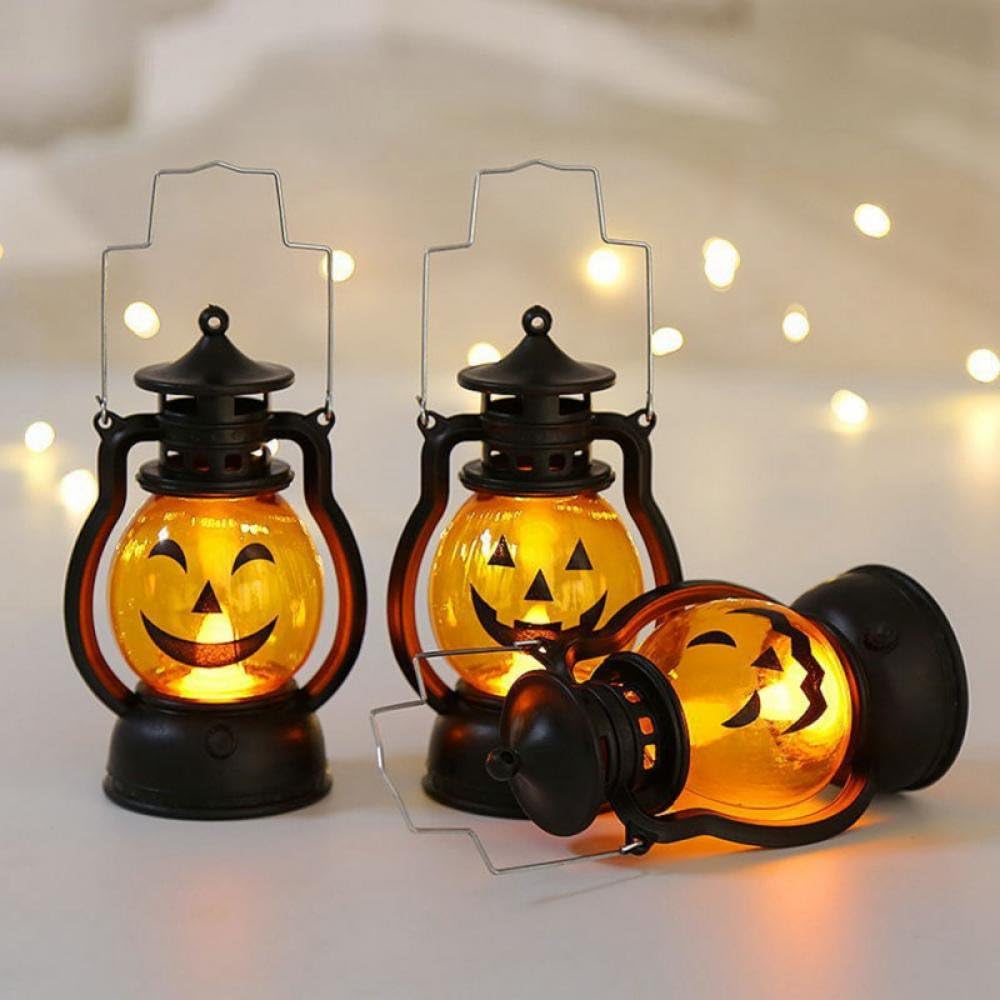 Halloween Pumpkin Lantern with Flickering LED, 1 Piece - image 3