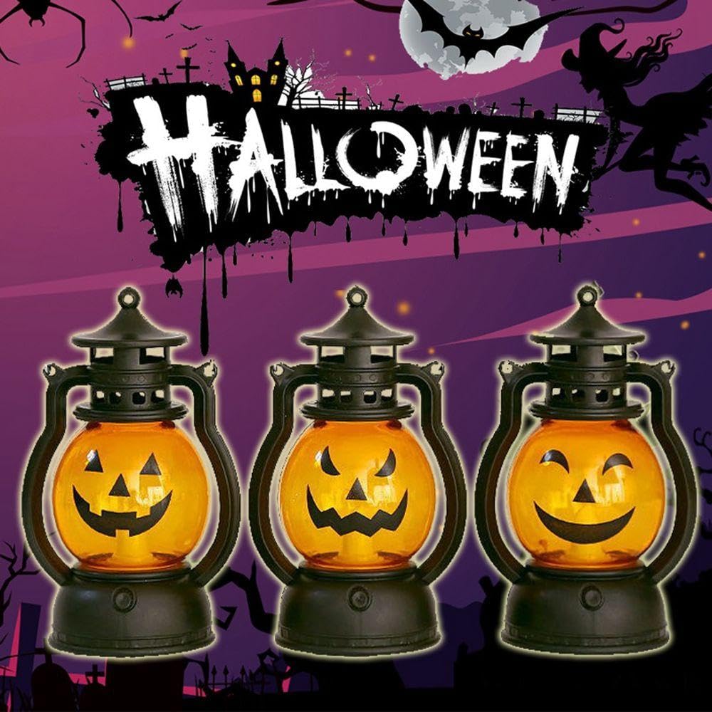 Halloween Pumpkin Lantern with Flickering LED, 1 Piece - image 4