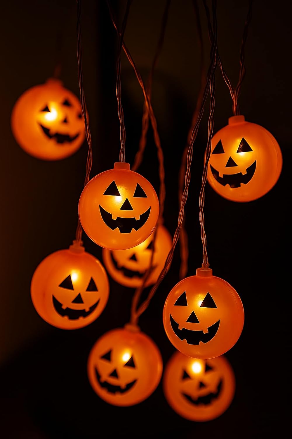 Pumpkin Ball LED String Lights with 8 Modes, 9.97 ft - image 2