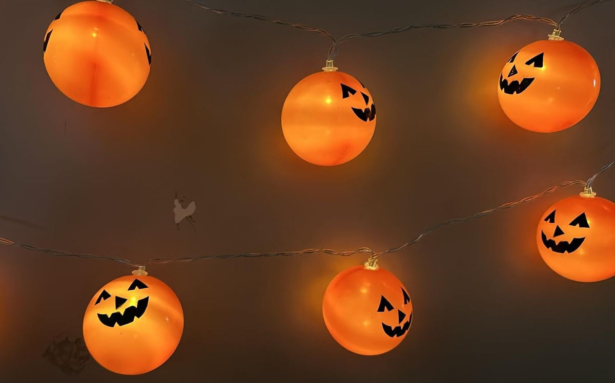 Pumpkin Ball LED String Lights with 8 Modes, 9.97 ft - image 3