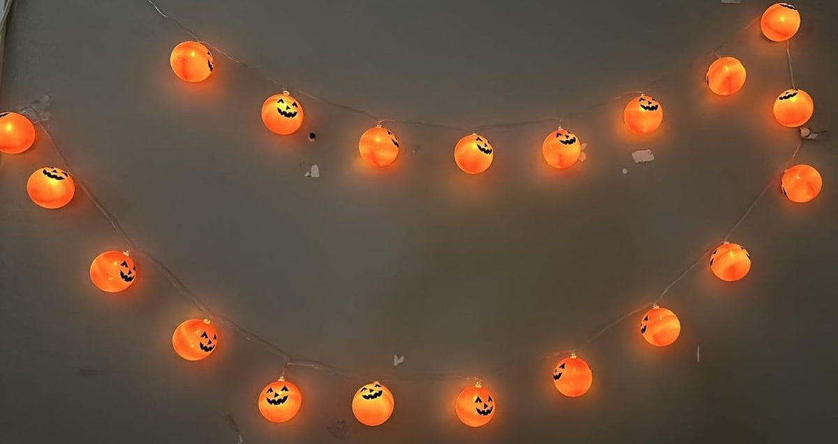 Pumpkin Ball LED String Lights with 8 Modes, 9.97 ft - image 5