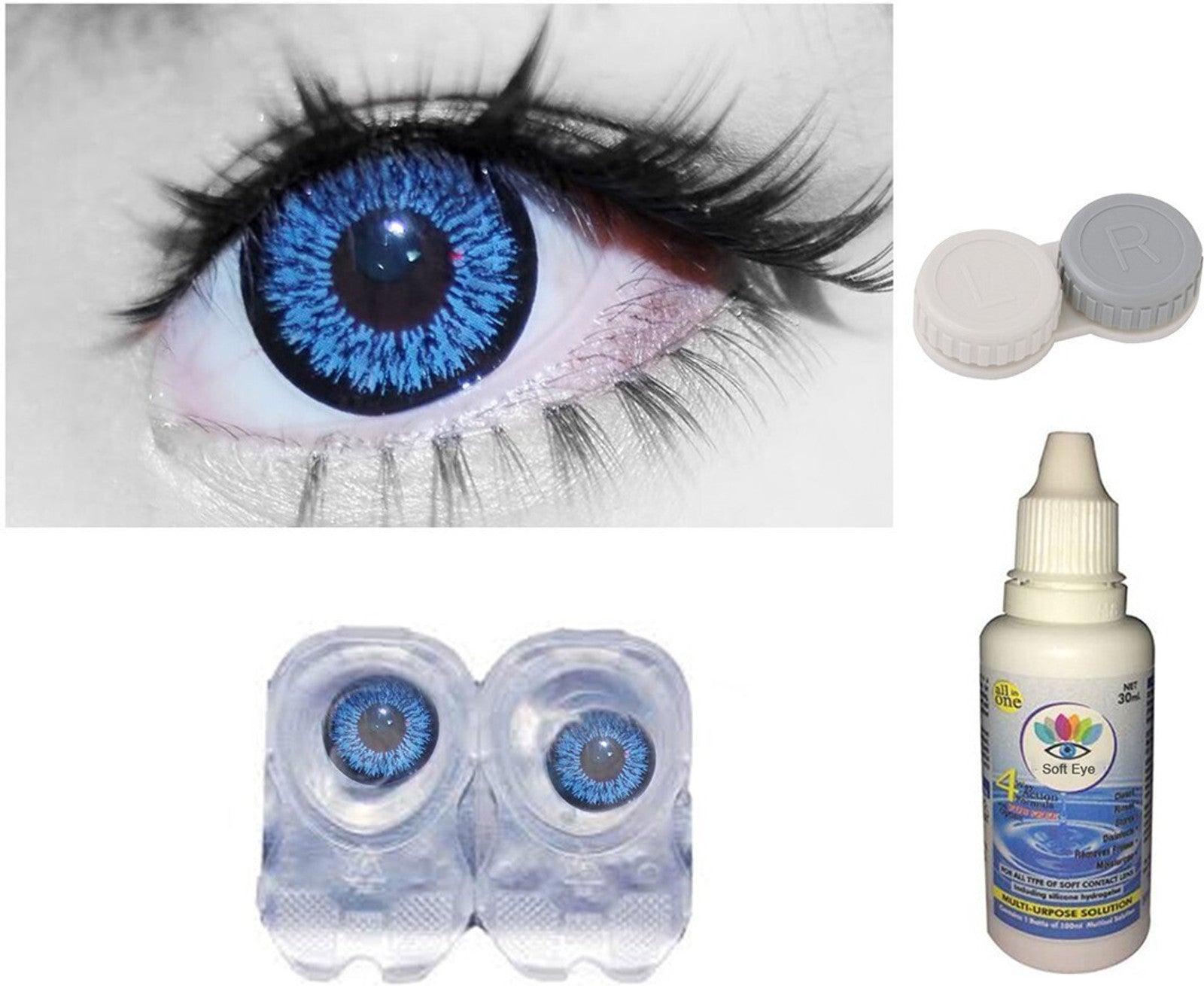 Diamond Eye Colored Contact Lenses Daily Disposable 0.00 Power