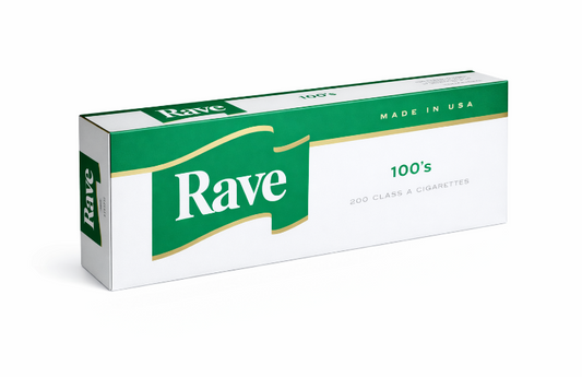 Rave menthol cigarettes 100 box