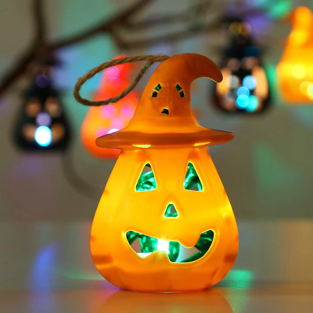 Halloween Pumpkin LED Lights, Flameless, Pack of 2 - image 1
