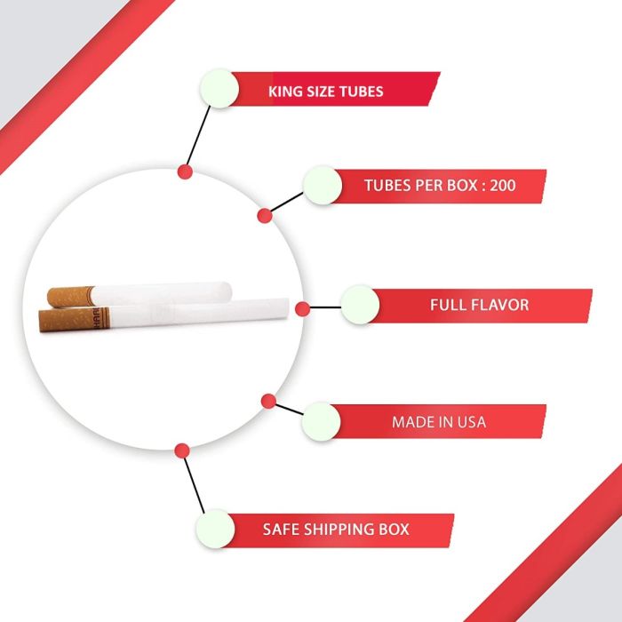 Shargio Cigarette Tubes Red King