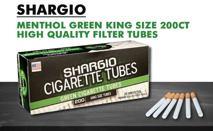 Shargio Menthol Cigarette Tubes King Size