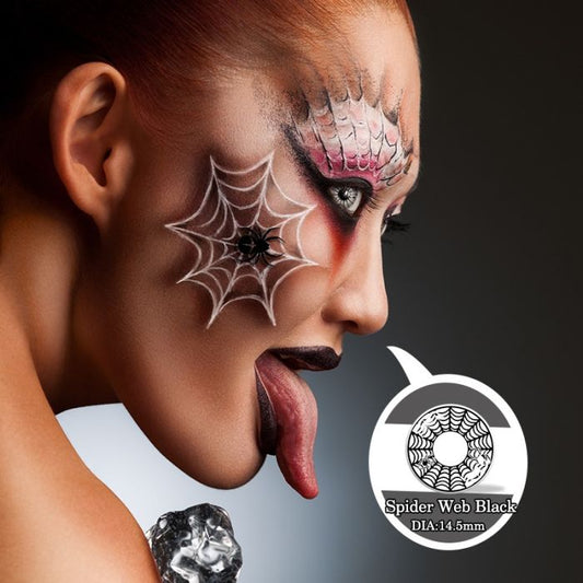 Halloween Spider Black Web contact lenses