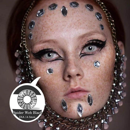 Halloween Spider Black Web contact lenses